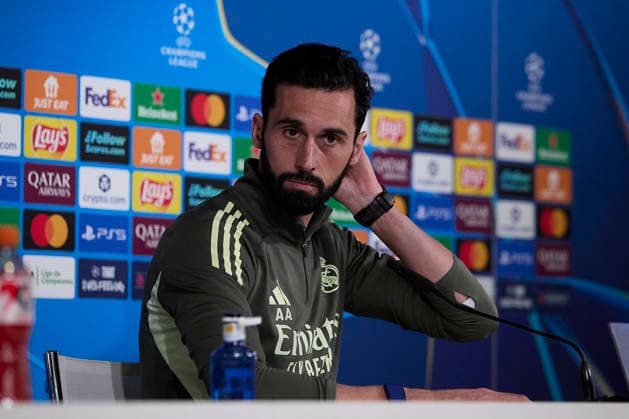 March 10, 2026, Madrid, Spain: Alvaro Arbeloa, the head coach of Real Madrid CF, attends a press conference, PK, Pressekonferenz during the training session at Ciudad Real Madrid, on the eve of the UEFA Champions League 2025 2026 Round of 16 first leg football match between Real Madrid CF and Manchester City. Real Madrid CF Training Session And Press Conference In Spain - 10 Mar 2026  - ZUMAs197 20260310_aaa_s197_038 Copyright: xFedericoxTitonex