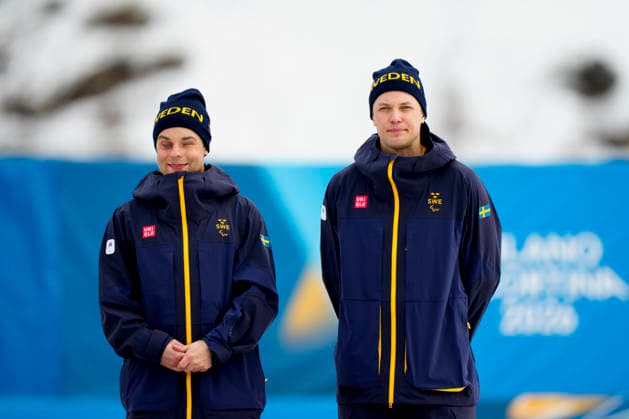 VAL DI FIEMME, ITALY 20260307 Sweden s Zebastian Modin and guide Emil Talsi win bronze during Tuesday s sprint competition at the Tesero cross country skiing center during the 2026 Paralympics. VAL DI FIEMME ITALY 2026 x10500x *** VAL DI FIEMME, ITALY 20260307 Sweden s Zebastian Modin and guide Emil Talsi win bronze during Tuesday s sprint competition at the Tesero cross country skiing center during the 2026 Paralympics VAL DI FIEMME ITALY 2026 x10500x  Copyright: xOscarxOlsson ParasportxSverige xTTx PARALYMPICS 2026 CROSS-COUNTRY SKIING