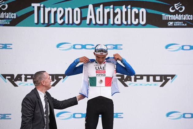 Blue Jersey Del Toro Romero Isaac Of Uae Team Emirates Xrg during the 206-kilometer Stage 2 of the Tirreno-Adriatico cycling race from Camaiore to San Gimignano - Italy - Tuesday, March 10, 2026. - cycling .  Copyright: xMarcoxAlpozzi LaPressex