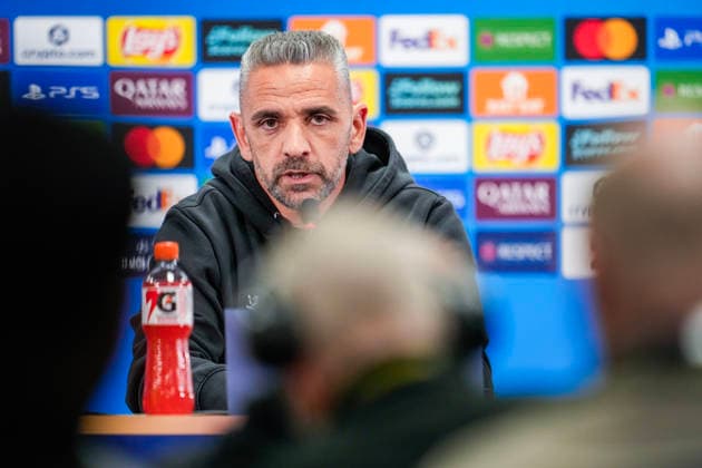 Football, press conference with Sporting Bodo, Norway 20260310 Sporting coach Rui Borges during a press conference with Sporting at Aspmyra stadium before the Champions League football match against Bodo Glimt Photo Fredrik Varfjell NTB Bodo Norway EDITORIAL USE ONLY RESTRICTED USE FOR BETTING COMPANIES  Copyright: xFredrikxVarfjellx xNTBx