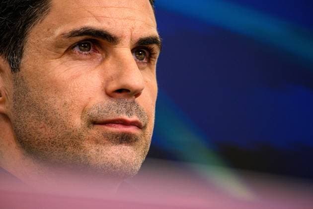 LEVERKUSEN, GERMANY - 10 MARCH, 2026: Mikel Arteta - press conference, PK, Pressekonferenz The match of UEFA Champions League Bayer Leverkusen vs Arsenal London at BayArena.  Copyright: xVitaliixKliuievx
