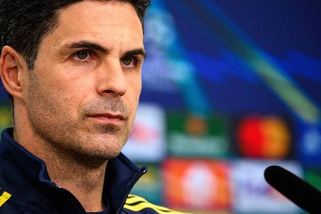 LEVERKUSEN, GERMANY - 10 MARCH, 2026: Mikel Arteta - press conference, PK, Pressekonferenz The match of UEFA Champions League Bayer Leverkusen vs Arsenal London at BayArena.  Copyright: xVitaliixKliuievx