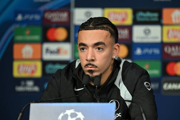 Ahead of PSG v Chelsea - UEFA Champions League 2025 26 Round of 16 First Leg PARIS, FRANCE - MARCH 10: Malo Gusto of Chelsea speaks during a press conference, PK, Pressekonferenz ahead of the UEFA Champions League 2025 26 Round of 16 first-leg match, between Paris Saint-Germain and Chelsea at Parc des Princes Stadium in Paris, France on March 10, 2026. Mustafa Yalcin Anadolu Paris France. Editorial use only. Please get in touch for any other usage.  Copyright: x2026xAnadoluxMustafaxYalcinx