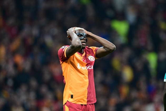 Galatasaray v Liverpool - UEFA Champions League ISTANBUL, TURKIYE - MARCH 10: Galatasaray’s Victor Osimhen (45) reacts after missing a chance during the UEFA Champions League round of 16 play-off first leg match between Galatasaray and Liverpool at RAMS Park in Istanbul, Turkiye, on March 10, 2026. Abdulhamid Hosbas Anadolu Istanbul Turkey. Editorial use only. Please get in touch for any other usage.  Copyright: x2026xAnadoluxAbdulhamidxHosbasx