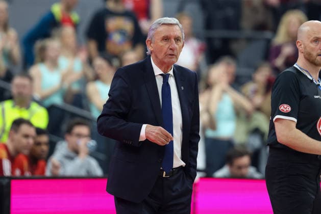 Svetislav Pesic FC Bayern Basketball, Head Coach , GER, FC Bayern Basketball vs Basketball Loewen Braunschweig, Basketball, easycredit Basketball Bundesliga, 25 Matchday, Season 2025 2026, 10 03 2026, GER, FC Bayern Basketball vs Basketball Loewen Braunschweig, Basketball, easycredit Basketball Bundesliga, 25 Matchday, Season 2025 2026, 10 03 2026 Munich Copyright: xEibner-Pressefoto JennixMaulx EP_JML