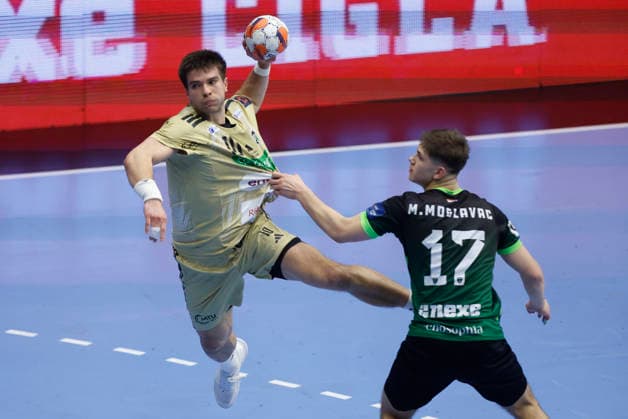 RK Nexe v Recken v TSV Hannover-Burgdorf - EHF European League Men 2025 2026 NASICE, CROATIA - MARCH 10: Renars Uscins of TSV Hannover-Burgdorf in action during the EHF European League Men 2025 2026 match between RK Nexe and Recken - TSV Hannover-Burgdorf at Sports Hall King Tomislav on March 10, 2026 in Nasice, Croatia.  DavorxJavorovic PIXSELL