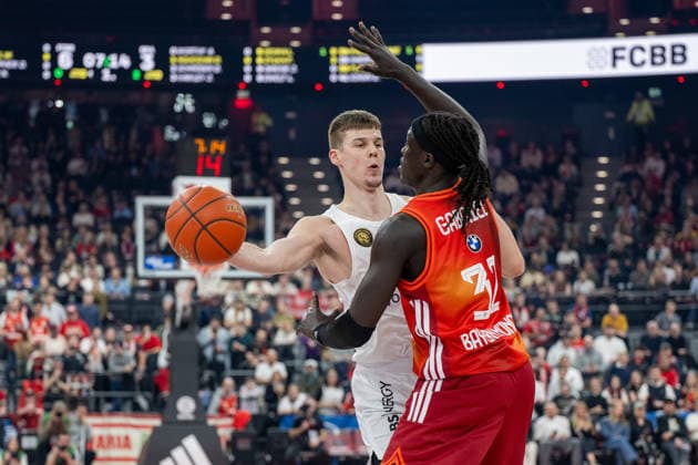 Wenyen Gabriel 32 FC Bayern Basketball in duel, FC Bayern Basketball vs Basketball Loewen Braunschweig, BBL, 25 Matchday, 10 03 2026 Munich Bavaria Germany Copyright: xkolbert-press UlrichxGamelx