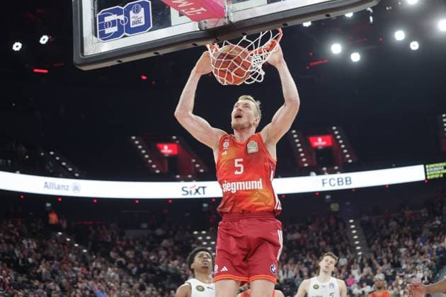 Game scene Basketball Bayern Braunschweig Bundesliga, FC Bayern Basketball Basketball Löwen Braunschweig, 25 Matchday, Season 2025 2026, 10 03 2026, in Munich, S A P G A R D E N, Germany Source Copyright Credit Oryk HAIST xBASKETBALL-BAYERN-BRAUNSCHWEIGx