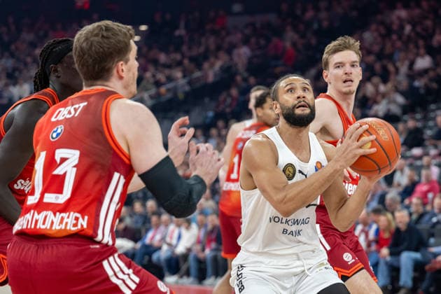 Kaza Kajami Keane 24 Basketball Loewen Braunschweig , FC Bayern Basketball vs Basketball Loewen Braunschweig, BBL, 25 Matchday, 10 03 2026 Munich Bavaria Germany Copyright: xkolbert-press UlrichxGamelx