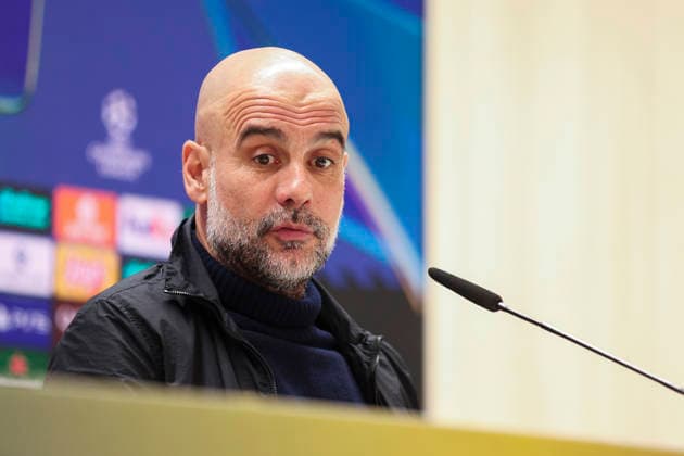 March 10, 2026, Madrid, Madrid, Spain: Pep Guardiola, head coach, attends the press conference, PK, Pressekonferenz of Manchester City ahead the UEFA Champions League 2025 26, Round of 16 first leg, football match against Real Madrid at Santiago Bernabeu stadium on March 10, 2026, in Madrid, Spain. Manchester City Press Conference - UEFA Champions League 2025 26 Round Of 16 First Leg - ZUMAa181 20260310_zaa_a181_038 Copyright: xIrinaxR.xHipolitox
