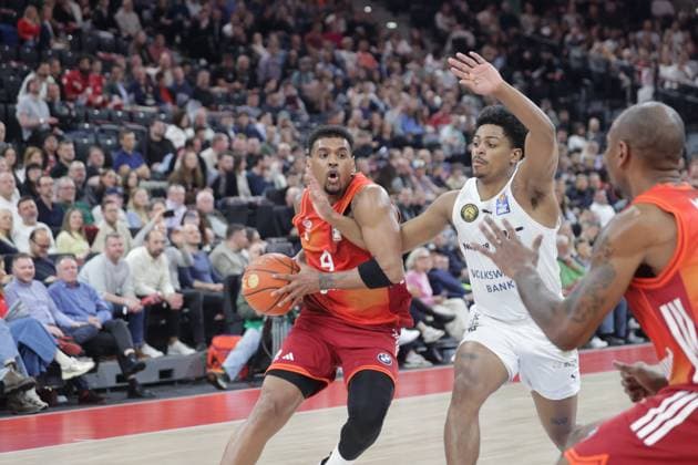Game scene Basketball Bayern Braunschweig Bundesliga, FC Bayern Basketball Basketball Löwen Braunschweig, 25 Matchday, Season 2025 2026, 10 03 2026, in Munich, S A P G A R D E N, Germany Source Copyright Credit Oryk HAIST xBASKETBALL-BAYERN-BRAUNSCHWEIGx