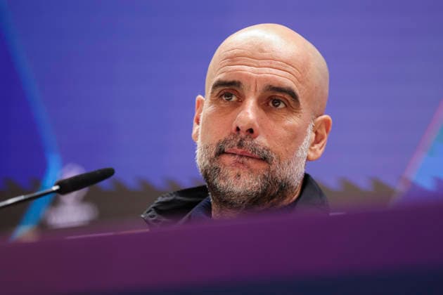 March 10, 2026, Madrid, Madrid, Spain: Pep Guardiola, head coach, attends the press conference, PK, Pressekonferenz of Manchester City ahead the UEFA Champions League 2025 26, Round of 16 first leg, football match against Real Madrid at Santiago Bernabeu stadium on March 10, 2026, in Madrid, Spain. Manchester City Press Conference - UEFA Champions League 2025 26 Round Of 16 First Leg - ZUMAa181 20260310_zaa_a181_049 Copyright: xIrinaxR.xHipolitox