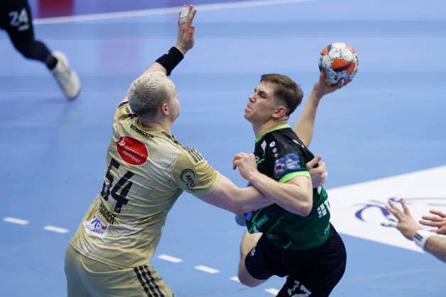 RK Nexe v Recken v TSV Hannover-Burgdorf - EHF European League Men 2025 2026 NASICE, CROATIA - MARCH 10: Matko Moslavac of RK Nexe in action during the EHF European League Men 2025 2026 match between RK Nexe and Recken - TSV Hannover-Burgdorf at Sports Hall King Tomislav on March 10, 2026 in Nasice, Croatia.  DavorxJavorovic PIXSELL