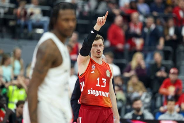 Andreas Obst FC Bayern Basketball, 13 gestures, GER, FC Bayern Basketball vs Basketball Loewen Braunschweig, Basketball, easycredit Basketball Bundesliga, 25 Matchday, Season 2025 2026, 10 03 2026, GER, FC Bayern Basketball vs Basketball Loewen Braunschweig, Basketball, easycredit Basketball Bundesliga, 25 Matchday, Season 2025 2026, 10 03 2026 Munich Copyright: xEibner-Pressefoto JennixMaulx EP_JML