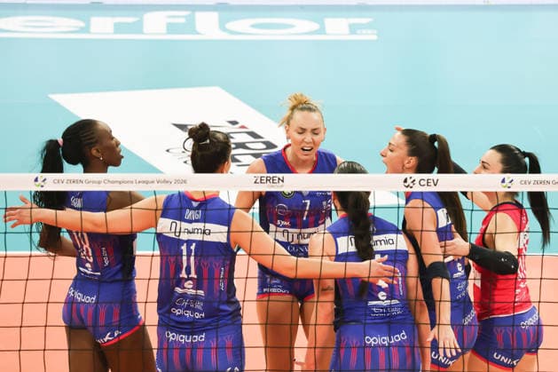 Happiness of Players of Numia VeroVolley Milano during Quarter Final CEV Champions League Women 2026 match between Numia VeroVolley Milano and VakifBank Istanbul at Allianz Cloud, Milan, Italy on March 10, 2026& x9; during Numia Vero Volley Milano vs VakifBank Istanbul, CEV Champions League Women volleyball match in Milan, Italy, March 10 2026  Copyright: xValerioxOrigo IPAxSportx xipa-agency.netx xx IPA_72679257 IPA_Agency_IPA72679257