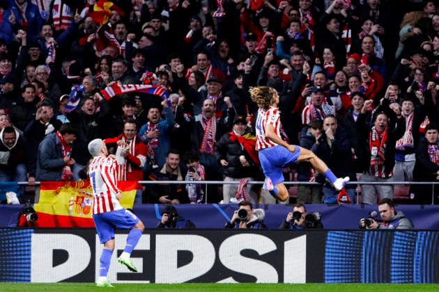 UEFA champions league - Atletico de Madrid vs Tottenham Hotspur MADRID,SPAIN - 10 March:Marcos Llorente of Atletico de Madrid celebrates a goal during UEFA champions league 2025 26 Round of 16 first leg match between Atletico de Madrid and Tottenham Hotspur at Riyadh Air Metropolitano Stadium. (Photo by Guille Martinez f22photo) Madrid Riyadh Air Metropolitano Stadium Spain Copyright: xGuillermoxMartinezx