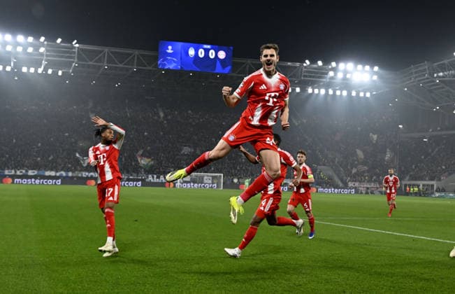 Foto IPP Paolo Bona Bergamo 10 03 2026 UEFA Champions League di Calcio stagione 2025 2026 partita Atalanta-Bayern Monaco Nella foto Josip Stanisic esulta dopo il gol del 0-1 Italy Photo Press Worldwide Copyright italy Italy ITALY  Copyright: xR4924_italyphotopressx