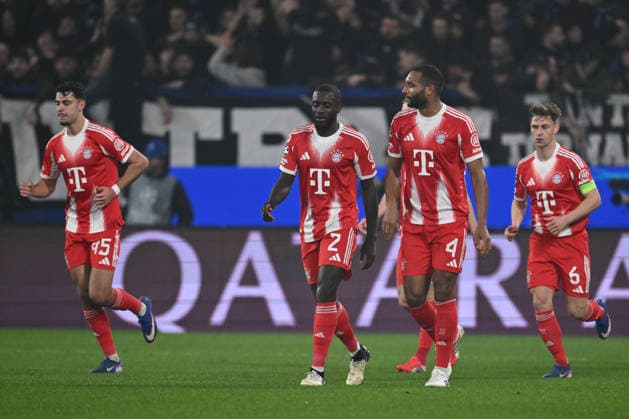 Josip Stanisic of F.C. Bayern Munchen celebrates after scoring the goal of 0-1 during the UEFA Champions League 2025 26 League Round of 16 First Leg match between Atalanta B.C. v Bayern Munchen at the Bergamo Stadium on March 10, 2026 in Bergamo, Italy.  Copyright: xDomenicoxCippitelli IPAxSportx xipa-agency.netx xx IPA_72679739 IPA_Agency_IPA72679739