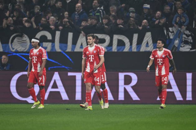 Josip Stanisic of F.C. Bayern Munchen celebrates after scoring the goal of 0-1 during the UEFA Champions League 2025 26 League Round of 16 First Leg match between Atalanta B.C. v Bayern Munchen at the Bergamo Stadium on March 10, 2026 in Bergamo, Italy.  Copyright: xDomenicoxCippitelli IPAxSportx xipa-agency.netx xx IPA_72679744 IPA_Agency_IPA72679744
