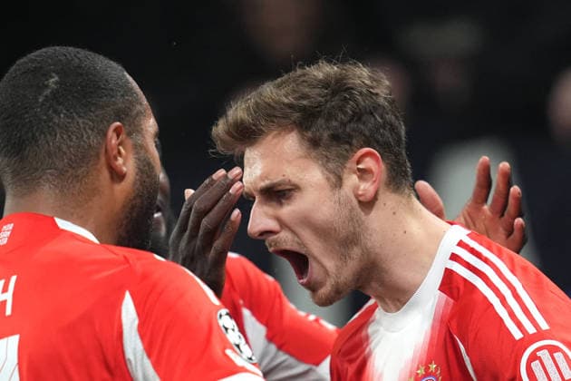 Bayern™s Josip Stanisic Celebrates after scoring 1-0 during the Uefa Champions League soccer match between Atalanta and Bayern Munich at the New Balance Stadium in Bergamo , north Italy - Tuesday , March 10 , 2026. - Soccer .  Copyright: xSpada LaPressex