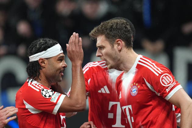 Bayern™s Josip Stanisic Celebrates after scoring 0-1 during the Uefa Champions League soccer match between Atalanta and Bayern Munich at the New Balance Stadium in Bergamo , north Italy - Tuesday , March 10 , 2026. - Soccer .  Copyright: xSpada LaPressex