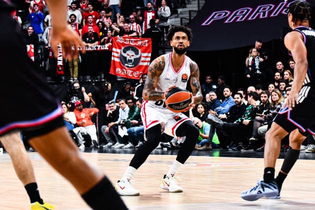 BASKET : Paris Basketball vs Olympiakos - Euroligue - JournÃ e 30 - 10 03 26 Tyler Dorsey (Olympiakos) ParisFrance  Copyright: xBaptistexAutissierx