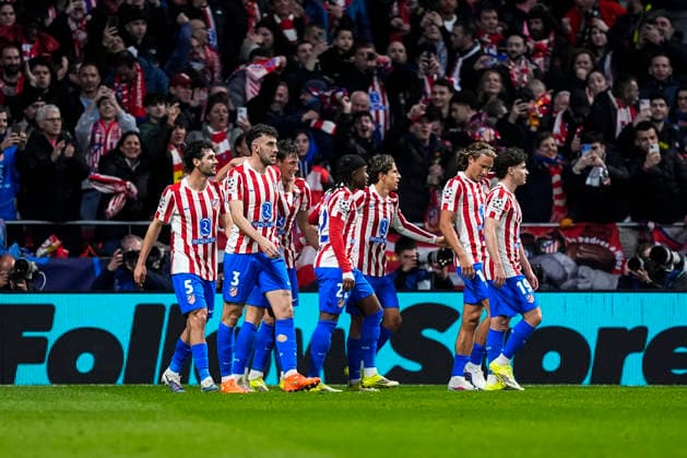March 10, 2026, Madrid, Madrid, Spain: Robin Le Normand of Atletico de Madrid celebrates a goal during the UEFA Champions League 2025 26 Round of 16 First Leg match between Atletico de Madrid and Tottenham Hotspur at Riyadh Air Metropolitano on March 10, 2026, in Madrid, Spain. Madrid Spain - ZUMAa181 20260310_zaa_a181_126 Copyright: xOscarxJ.xBarrosox