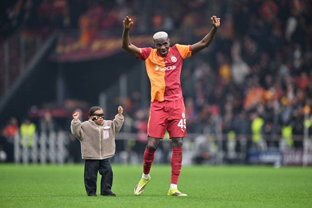 Galatasaray v Liverpool - UEFA Champions League ISTANBUL, TURKIYE - MARCH 10: Galatasaray’s Victor Osimhen (45) celebrates after the UEFA Champions League round of 16 first leg match between Galatasaray and Liverpool at RAMS Park in Istanbul, Turkiye, on March 10, 2026. Isa Terli Anadolu Istanbul Turkey. Editorial use only. Please get in touch for any other usage.  Copyright: x2026xAnadoluxIsaxTerlix