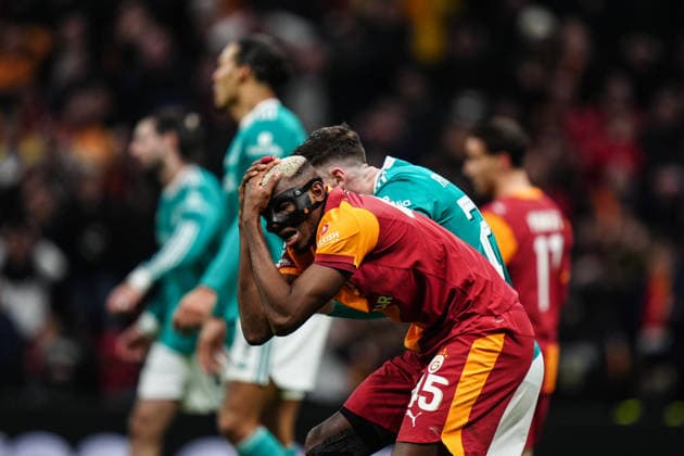 Galatasaray v Liverpool - UEFA Champions League ISTANBUL, TURKIYE - MARCH 10: Victor Osimhen of Galatasaray reacts after a position during the UEFA Champions League round of 16 play-off first leg match between Galatasaray and Liverpool at RAMS Park in Istanbul, Turkiye, on March 10, 2026. Hakan Akgun Anadolu Istanbul Turkey. Editorial use only. Please get in touch for any other usage.  Copyright: x2026xAnadoluxHakanxAkgunx