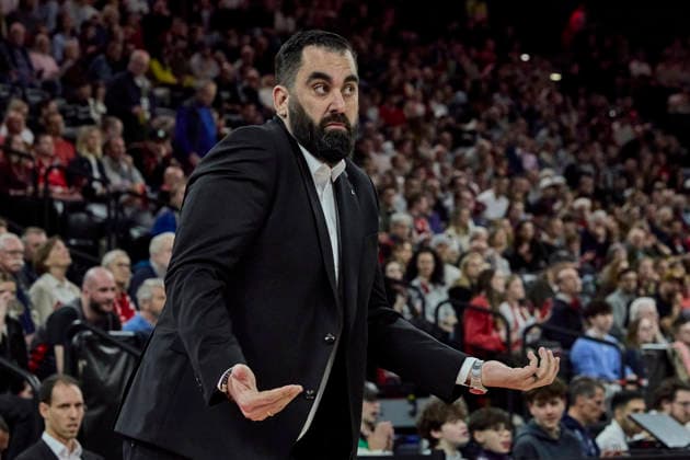 German Basketball Bundesliga BBL , FC Bayern Munich Basketball vs Basketball Lions Braunschweig, Munich FC Bayern Basketball, Braunschweig Basketball Lions, 2026 03 10 in Munich SAP Garden SANCHEZ Ramon Diaz Basketball Lions Braunschweig Headcoach BRAHC sportworld Munich SAP Garden Bayern Germany