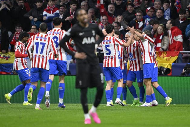 Atletico Madrid v Tottenham Hotspur - UEFA Champions League MADRID, SPAIN - MARCH 10: Antoine Griezmann (7) of Atletico Madrid celebrates after scoring a goal during the UEFA Champions League round of 16 match between Atletico Madrid and Tottenham Hotspur at Riyadh Air Metropolitano Stadium in Madrid, Spain on March 10, 2026. Burak Akbulut Anadolu Madrid Spain. Editorial use only. Please get in touch for any other usage.  Copyright: x2026xAnadoluxBurakxAkbulutx