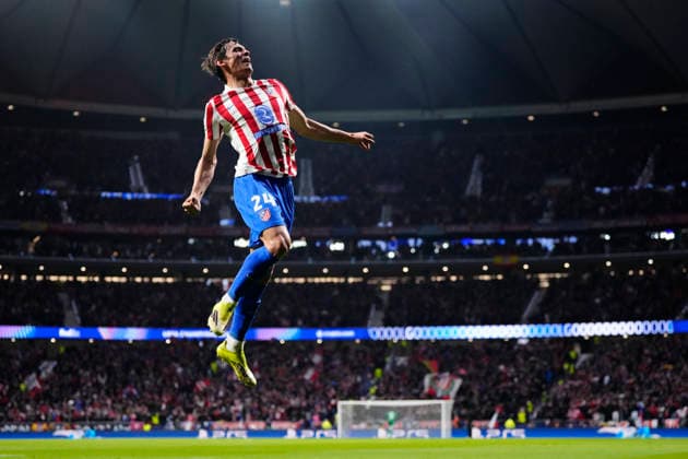Atletico de Madrid v Tottenham Hotspur FC - UEFA Champions League 2025 26 Round of 16 First Leg Robin Le Normand centre-back of Atletico de Madrid and Spain celebrates after scoring his sides first goal during the UEFA Champions League 2025 26 Round of 16 First Leg match between Atletico de Madrid and Tottenham Hotspur FC at Estadio Riyadh Air Metropolitano on March 10, 2026 in Madrid, Spain. Madrid Spain  Copyright: xJosexBretonx originalFilename:bretonhernandez-atletico260310_nptSz.jpg