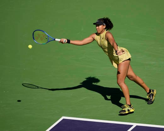 March 10, 2026 Naomi Osaka (JPN) returns a shot against Aryna Sabalenka during their fourth round match at the BNP Paribas Open held at the Indian Wells Tennis Garden in Indian Wells, California. California. Mandatory Photo Credit : CSM Tennis 2026: BNP Paribas Open MAR 10  - ZUMAc04_ 20260310_zma_c04_004 Copyright: xCharlesxBausx