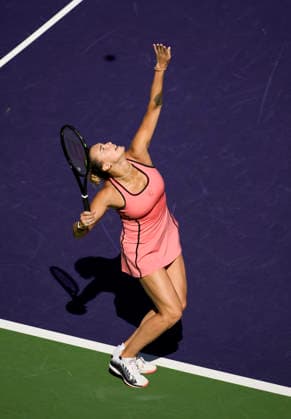 March 10, 2026 Aryna Sabalenka serves against Naomi Osaka (JPN) during their fourth round match at the BNP Paribas Open held at the Indian Wells Tennis Garden in Indian Wells, California. California. Mandatory Photo Credit : CSM Tennis 2026: BNP Paribas Open MAR 10  - ZUMAc04_ 20260310_zma_c04_005 Copyright: xCharlesxBausx