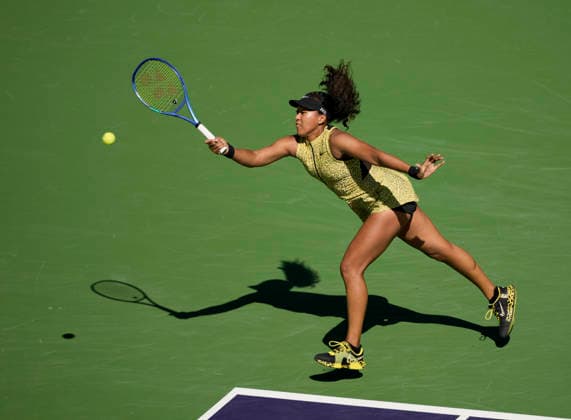 March 10, 2026 Naomi Osaka (JPN) returns a shot against Aryna Sabalenka during their fourth round match at the BNP Paribas Open held at the Indian Wells Tennis Garden in Indian Wells, California. California. Mandatory Photo Credit : CSM Tennis 2026: BNP Paribas Open MAR 10  - ZUMAc04_ 20260310_zma_c04_007 Copyright: xCharlesxBausx