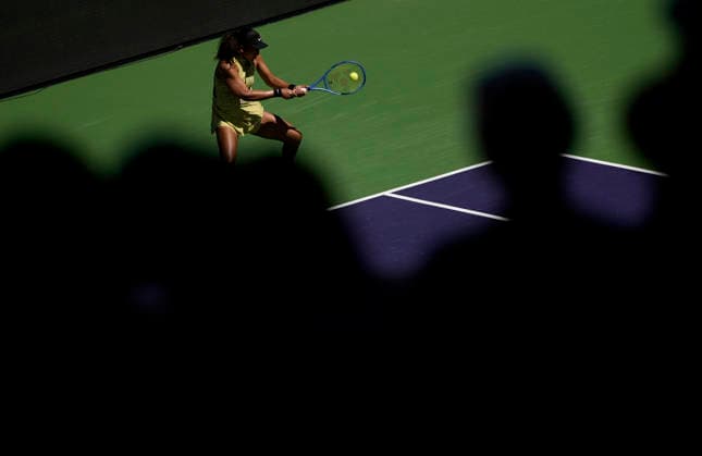 March 10, 2026 Naomi Osaka (JPN) returns a shot against Aryna Sabalenka during their fourth round match at the BNP Paribas Open held at the Indian Wells Tennis Garden in Indian Wells, California. California. Mandatory Photo Credit : CSM Tennis 2026: BNP Paribas Open MAR 10  - ZUMAc04_ 20260310_zma_c04_008 Copyright: xCharlesxBausx