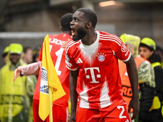 Dayot Upamecano FC Bayern Munich gestures during the UEFA Champions League 2025 26 Round of 16 First Leg match between Atalanta BC and FC Bayern Munich at Stadio di Bergamo on March 10, 2026 in Bergamo, Italy Photo by Harry Langer DeFodi Images