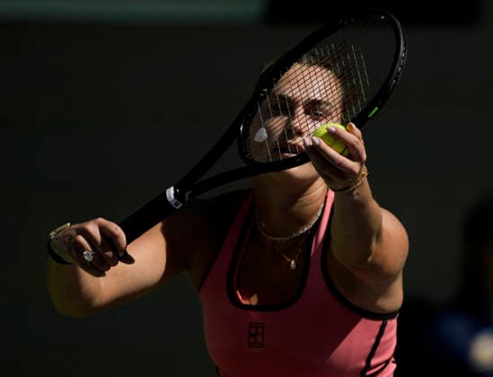 March 10, 2026 Aryna Sabalenka serves against Naomi Osaka (JPN) during their fourth round match at the BNP Paribas Open held at the Indian Wells Tennis Garden in Indian Wells, California. California. Mandatory Photo Credit : CSM Tennis 2026: BNP Paribas Open MAR 10  - ZUMAc04_ 20260310_zma_c04_018 Copyright: xCharlesxBausx