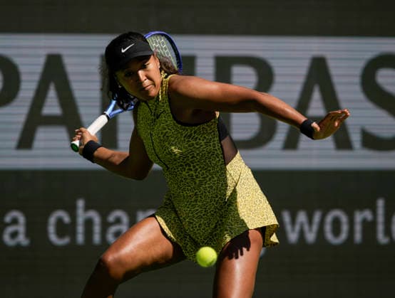 March 10, 2026 Naomi Osaka (JPN) returns a shot against Aryna Sabalenka during their fourth round match at the BNP Paribas Open held at the Indian Wells Tennis Garden in Indian Wells, California. California. Mandatory Photo Credit : CSM Tennis 2026: BNP Paribas Open MAR 10  - ZUMAc04_ 20260310_zma_c04_023 Copyright: xCharlesxBausx