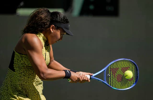 March 10, 2026 Naomi Osaka (JPN) returns a shot against Aryna Sabalenka during their fourth round match at the BNP Paribas Open held at the Indian Wells Tennis Garden in Indian Wells, California. California. Mandatory Photo Credit : CSM Tennis 2026: BNP Paribas Open MAR 10  - ZUMAc04_ 20260310_zma_c04_024 Copyright: xCharlesxBausx