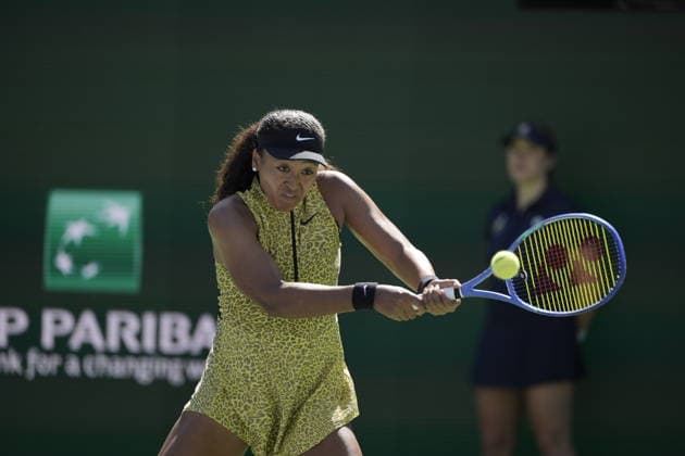 March 10, 2026 Naomi Osaka (JPN) returns a shot against Aryna Sabalenka during their fourth round match at the BNP Paribas Open held at the Indian Wells Tennis Garden in Indian Wells, California. California. Mandatory Photo Credit : CSM Tennis 2026: BNP Paribas Open MAR 10  - ZUMAc04_ 20260310_zma_c04_032 Copyright: xCharlesxBausx