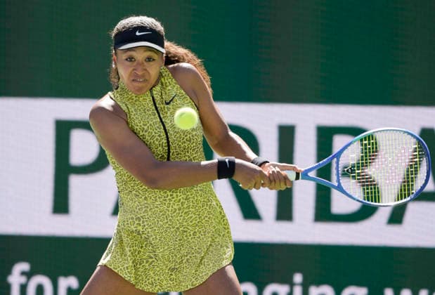 March 10, 2026 Naomi Osaka (JPN) returns a shot against Aryna Sabalenka during their fourth round match at the BNP Paribas Open held at the Indian Wells Tennis Garden in Indian Wells, California. California. Mandatory Photo Credit : CSM Tennis 2026: BNP Paribas Open MAR 10  - ZUMAc04_ 20260310_zma_c04_033 Copyright: xCharlesxBausx