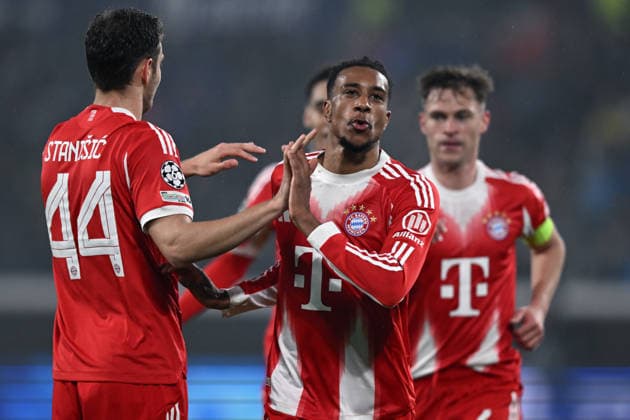 Db Bergamo 10 03 2026 - Champions League Atalanta-Bayern Monaco foto Daniele Buffa Image nella foto: esultanza gol Michael Olise 