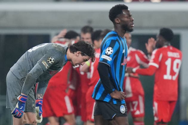 Atalanta™s goalkeeper Marco Carnesecchi during the Uefa Champions League soccer match between Atalanta and Bayern Munich at the New Balance Stadium in Bergamo , north Italy - Tuesday , March 10 , 2026. - Soccer .  Copyright: xSpada LaPressex