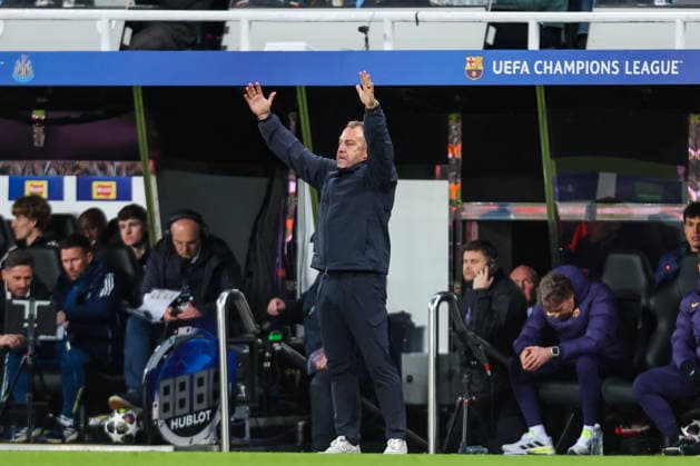 Newcastle United v Barcelona, UEFA Champions League Barcelona Manager Hansi Flick reacts during the Newcastle United v Barcelona UEFA Champions League Round of 16 First Leg match at St. James Park, Newcastle Upon Tyne, England on 10 March 2026 Credit: Lee Keuneke Every Second Media Editorial use only. All images are copyright Every Second Media Limited. No images may be reproduced without prior permission. Copyright: xIMAGO EveryxSecondxMediax ESM-1851-0061 LeexKeunekex xEveryxSecondxMediax