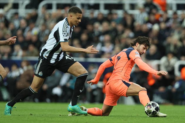 Newcastle United FC v FC Barcelona, Barca - UEFA Champions League 2025 26 Round of 16 First Leg Malick Thiaw of Newcastle United and Ferran Torres of FC Barcelona challenge during the UEFA Champions League 2025 26 Round of 16 First Leg match between Newcastle United FC and FC Barcelona at St James Park on March 10, 2026 in Newcastle upon Tyne, England. WARNING! This Photograph May Only Be Used For Newspaper And Or Magazine Editorial Purposes. May Not Be Used For Publications Involving 1 player, 1 Club Or 1 Competition Without Written Authorisation From Football DataCo Ltd. For Any Queries, Please Contact Football DataCo Ltd on +44 (0) 207 864 9121 Newcastle upon Tyne St. James Park England United Kingdom Copyright: xAllstarxPicturexLibraryxLtdx