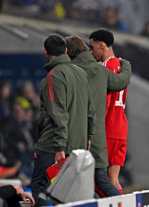 10 03 2026, Football UEFA Championsleague 2025 2026 Round of 16, Atalanta Bergamo FC Bayern Munich, at the New Balance Arena Bergamo, Italy , Jamal Musiala Bayern Munich walks out of the match DFL and DFB regulations prohibit any use of photographs as image sequences and or quasi video