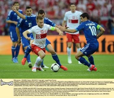 Football, EURO 2012, Poland - Greece, First half match scenes