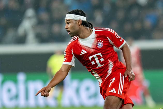 Atalanta BC v Bayern Munchen - UEFA Champions League Serge Gnabry of FC Bayern Munchen gestures during the serie UEFA Champions League 2025 26 Round of 16 match between Atalanta BC and FC Bayern Munchen at Gewiss Stadium on March 10, 2026 in Bergamo, Italy Bergamo Gewiss Stadium Bergamo Italy Copyright: xGiuseppexMaffiax 260310_UCL_Atalanta-BayernMunchen_GM_03699