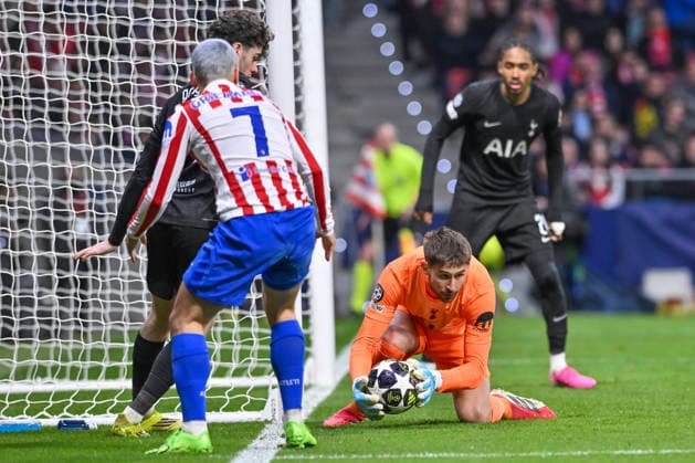 March 11, 2026, Madrid, Madrid, Spain: GUGLIELMO VICARIO of Tottenham Hotspur FC during the Champions League round of 16 match between ATLETICO DE MADRID and TOTTENHAM HOTSPUR, held on March 10, 2026, at the Riyadh Air Metropolitano, Madrid, Spain. Madrid Spain - ZUMAc312 20260311_zsp_c312_062 Copyright: xOscarxManuelxSanchezx